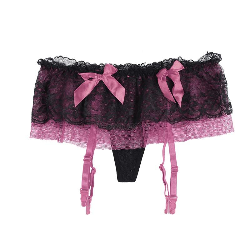 Sexy Women Lace G String Thongs Stockings Suspender Garter Belt Hold Lingerie Ebay